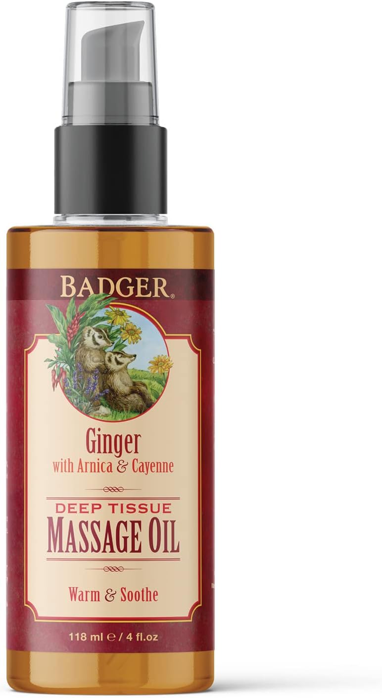 Ginger Massage Oil | Badger® | 118 mL (4 Oz.)