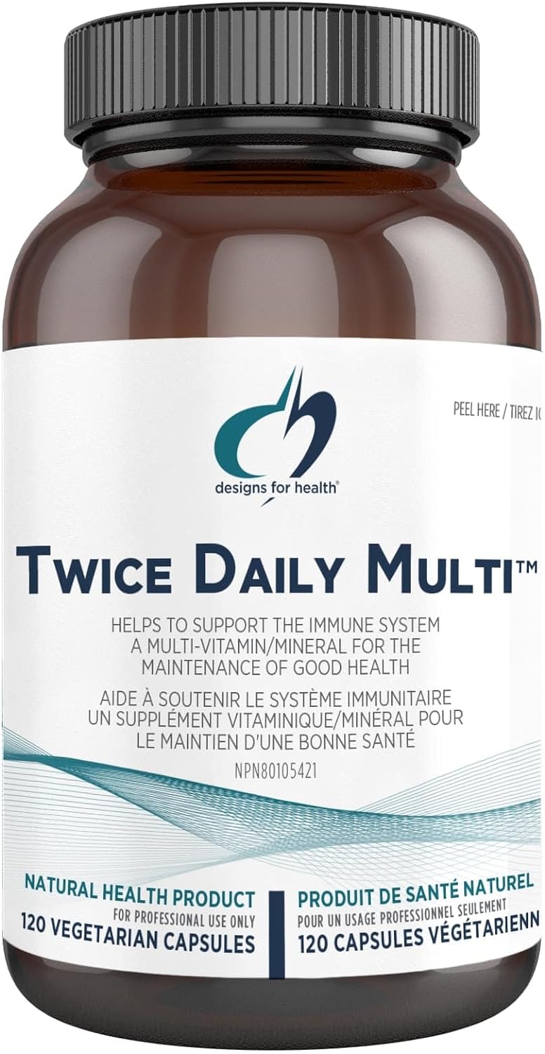 Twice Daily Multi™ | Designs for Health® | 120 Vegeterian Capsules