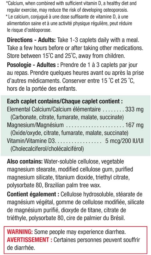 Calcium Magnesium & Vitamin D3 | Jamieson™ | 200 Caplets
