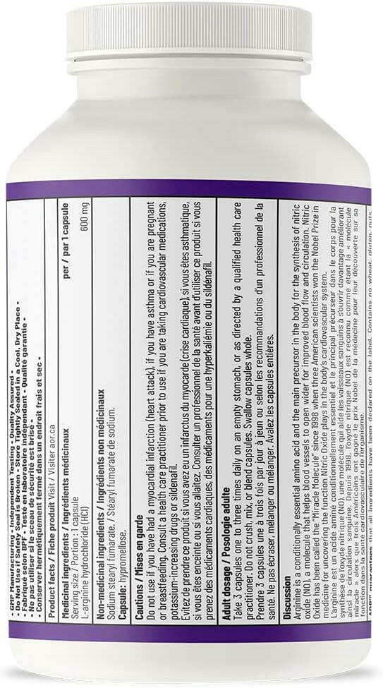Arginine | AOR™ | 180 Capsules
