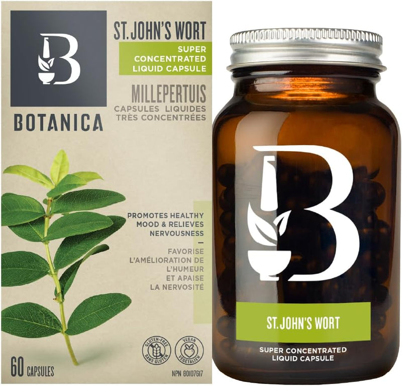 St. John's Wort Liquid Capsules | Botanica | 60 or 120 Capsules