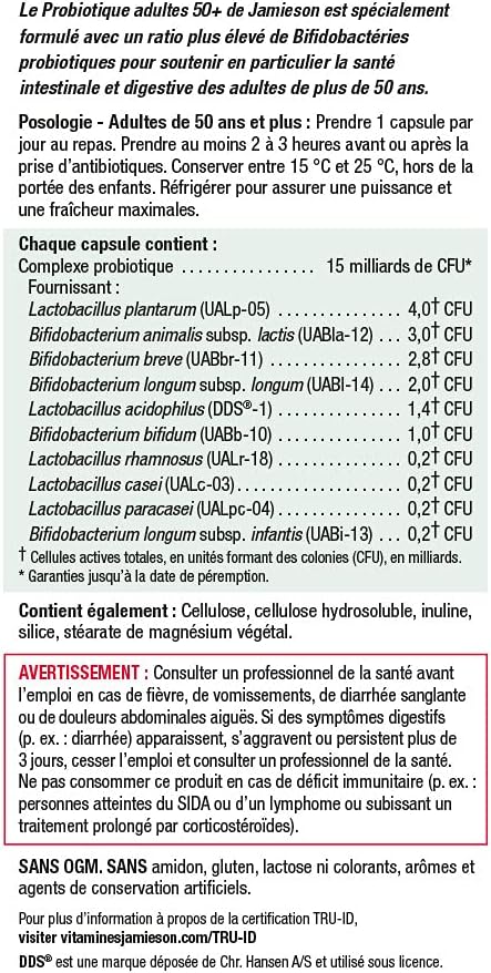 Adult 50+ Probiotic Complex | Jamieson™ | 30 Vegetarian Capsules