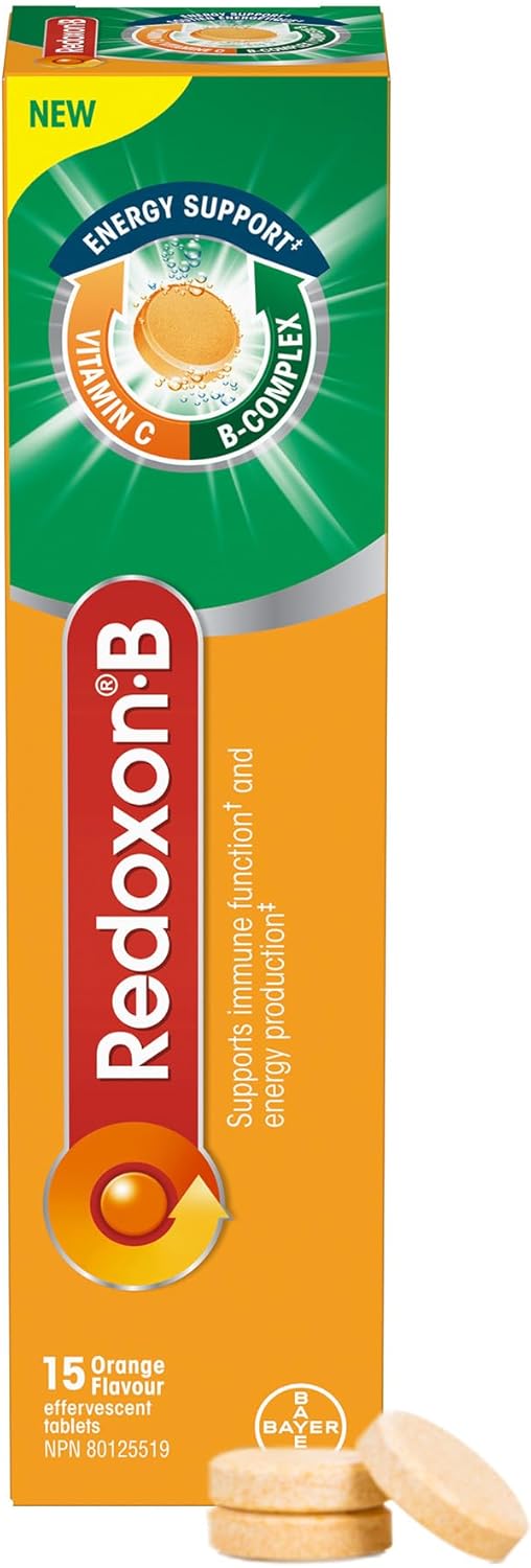 Vitamin B Complex Plus Vitamin C | Redoxon®.B | 15 Orange-Flavored Tablets