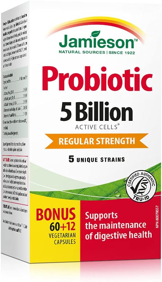 Probiotic Regular Strength | Jamieson™ | 60+12 Vegetarian Capsules