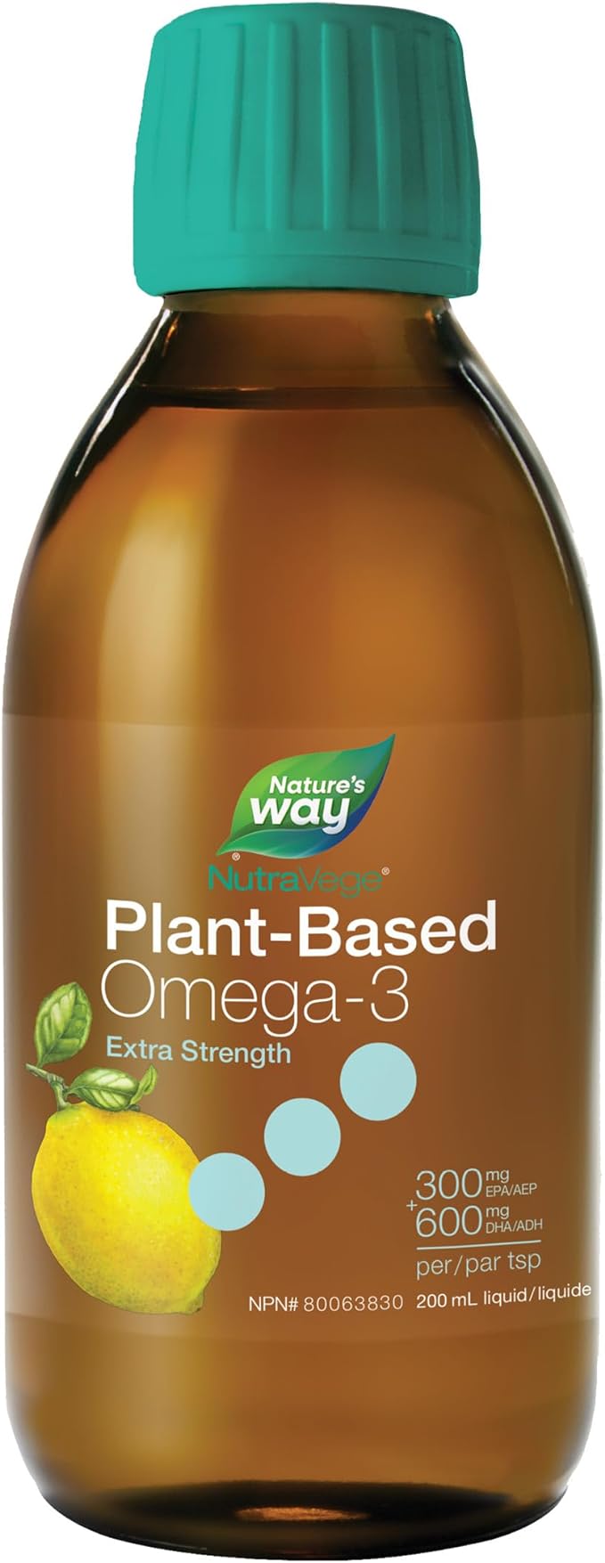 Plant-Based Omega-3 Extra Strength, Lemon | NutraVege™ | 6.8 fl oz (200 mL)