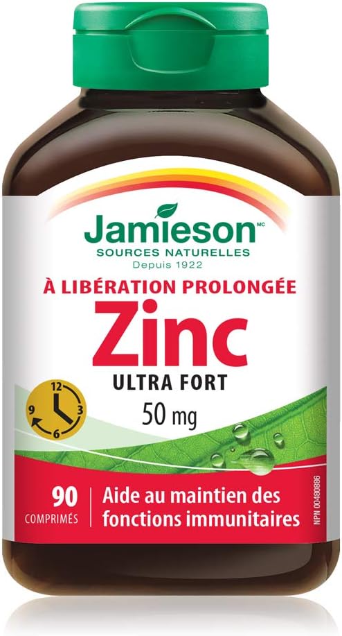 Zinc 50 mg (Timed Release) | Jamieson™ | 90 Tablets