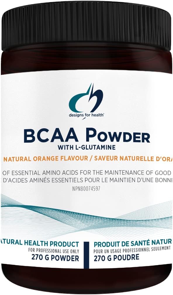 BCAA Powder with L-Glutamine | Designs for Health® | 270 g (9.5 oz) Powder