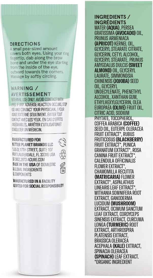 Ultra Hydrating Eye Cream | ACURE  | 15 mL (0.5 Fl Oz)