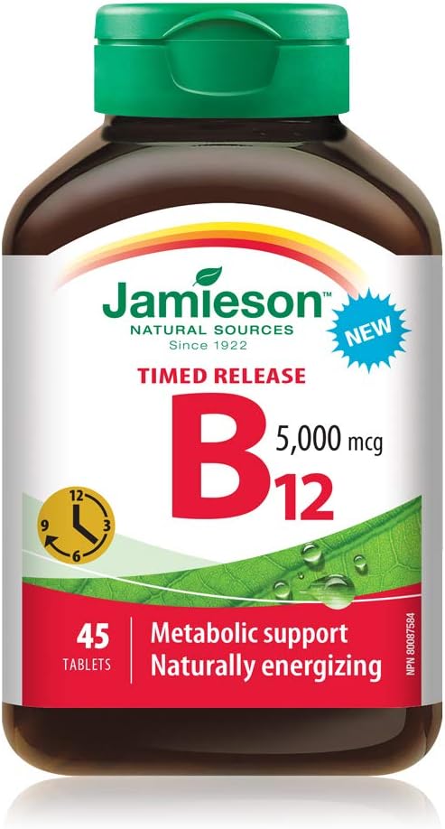Vitamin B12 5,000 mcg Timed Release | Jamieson™ | 45 Tablets