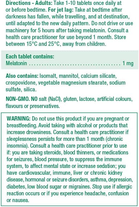 Melatonin 1 mg (Fast Dissolving) | Jamieson™ | 60 Tablets