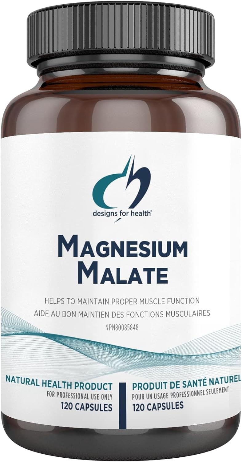 Magnesium Malate | Designs for Health® | 120 Vegeterian Capsules