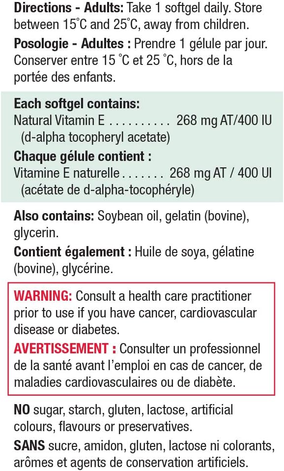 Vitamin E 400 IU | Jamieson™ | 120 Softgels