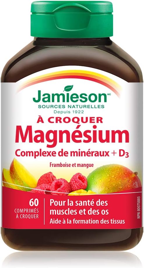 Chewable Magnesium Mineral Complex + D3 | Jamieson™ | 60 Chewable Tablets