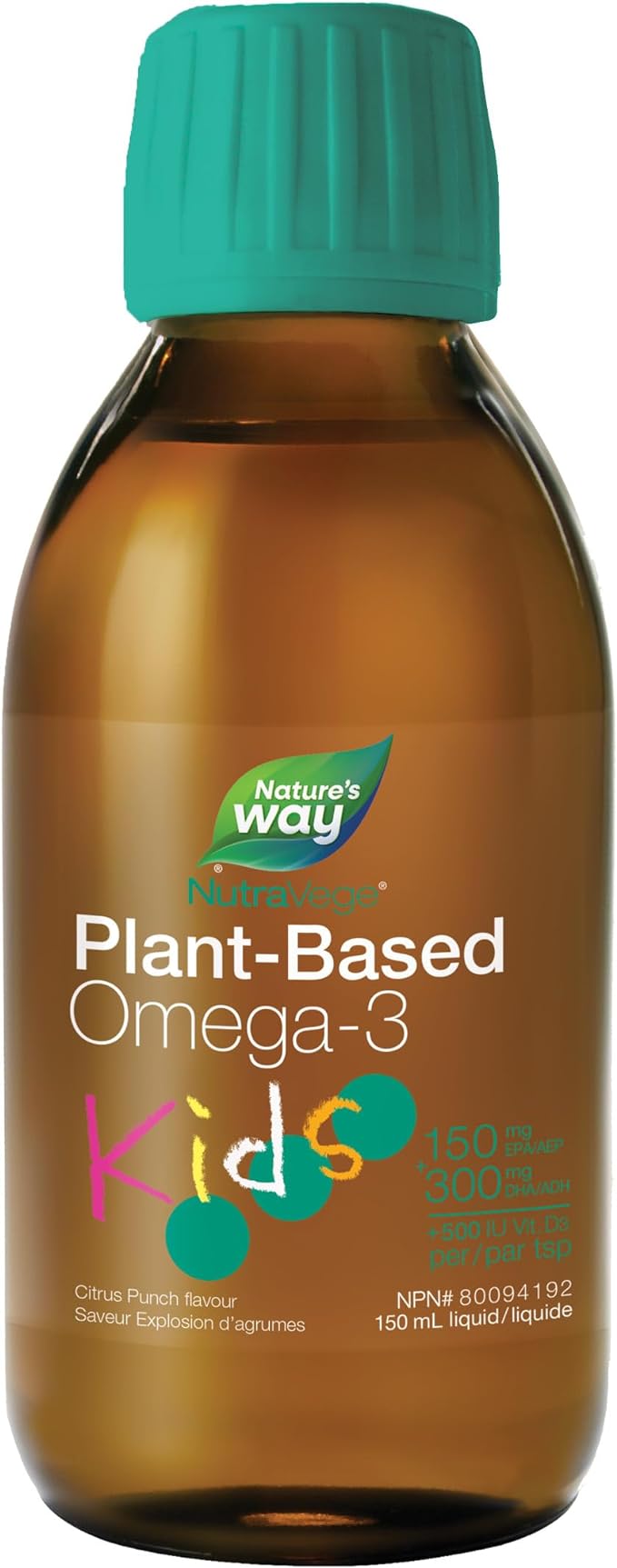 Plant-Based Omega-3 Kids Citrus Punch | NutraVege™ | 5 oz/150 mL