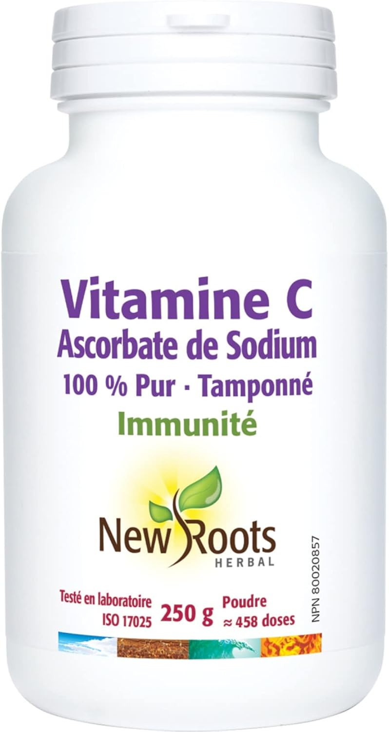 Vitamin C Sodium Ascorbate by New Roots HERBAL – Buffered Vitamin C Support | 250 g