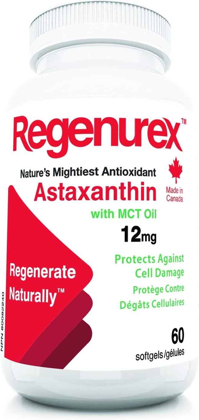 Astaxanthin | Regenurex™ | 60 Vegetarian Softgels