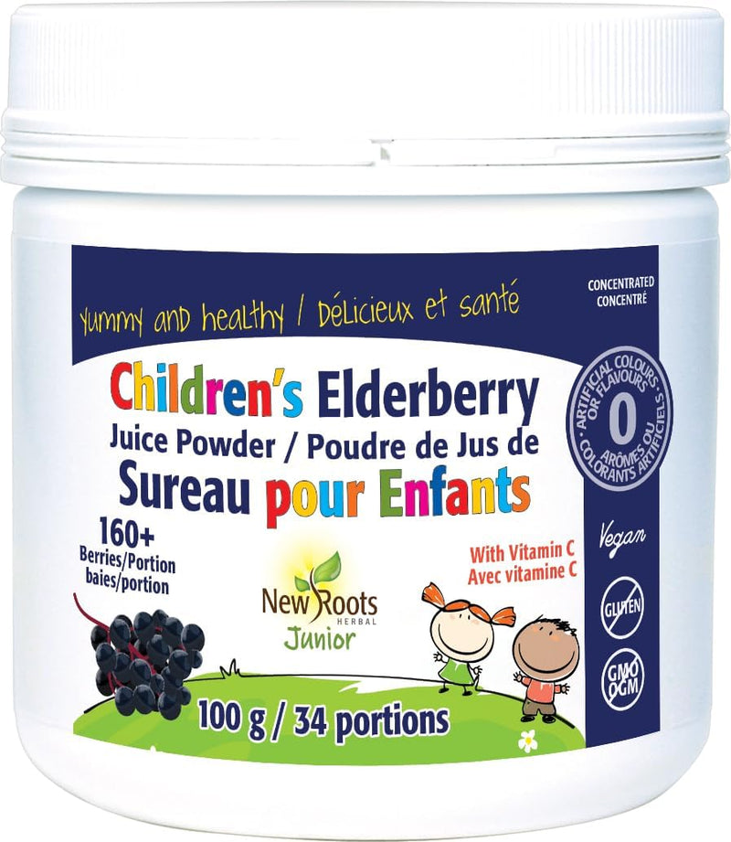 Children's Elderberry Juice Powder | New Roots HERBAL® | 100g-34 Servings