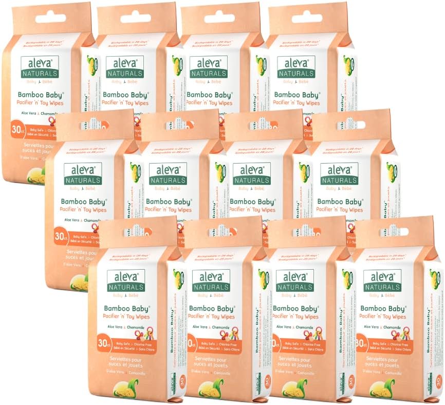 Bamboo Baby Pacifier 'n' Toy Wipes | aleva® Naturals | 30pk