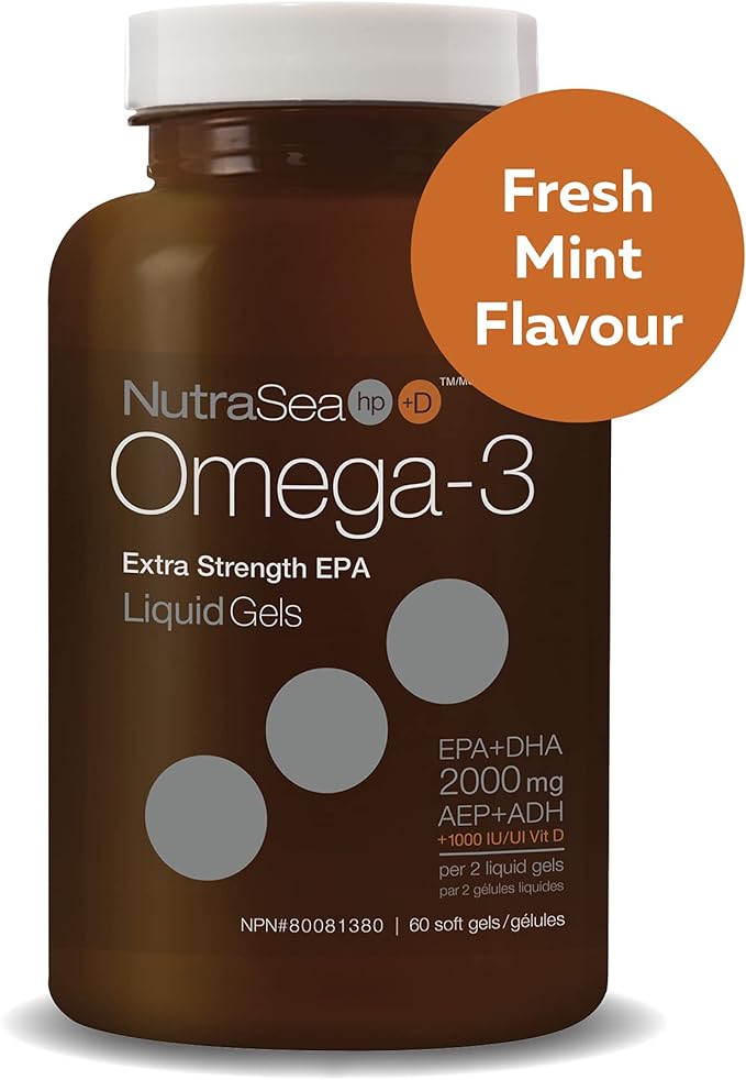 Omega-3 Extra Strenght Liquid Gels | NutraSea® hP+D™ | 60 Softgels