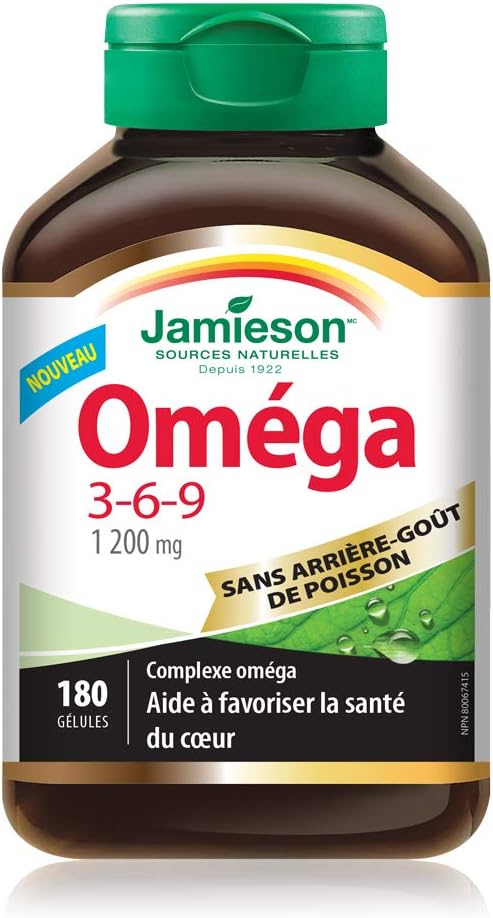 Omega 3-6-9 (No Fishy Aftertaste) | Jamieson™ | 180 Softgels