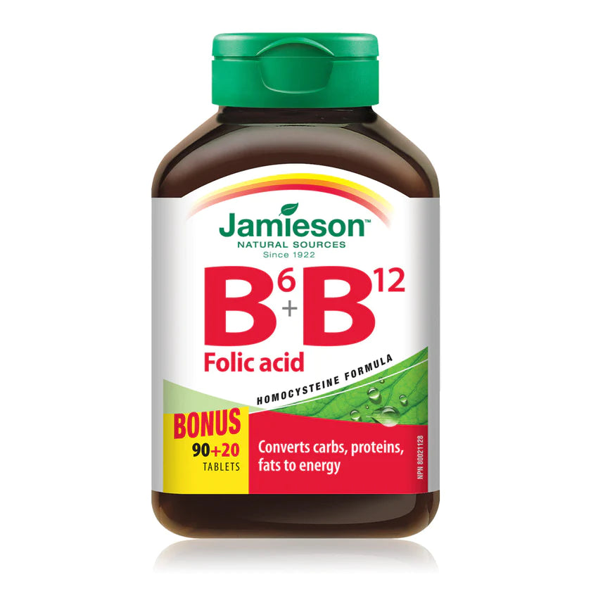 Vitamin B6, Vitamin B12 & Folic Acid | Jamieson™ | 110 Tablets