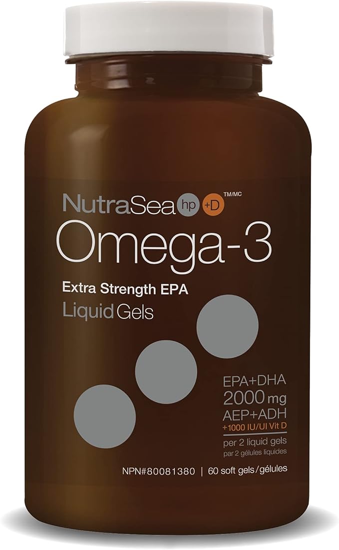 Omega-3 Extra Strenght Liquid Gels | NutraSea® hP+D™ | 60 Softgels