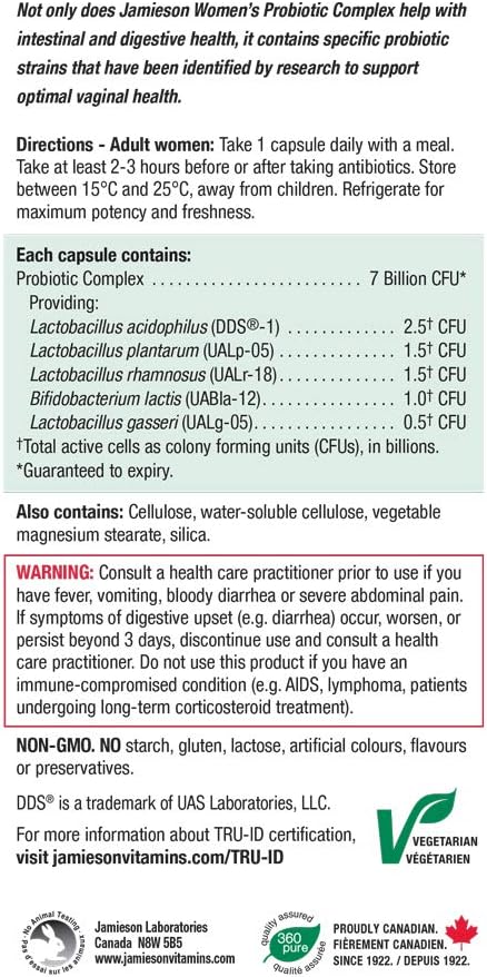 Womens Probiotic Complex | Jamieson™ | 45 Vegetarian Capsules