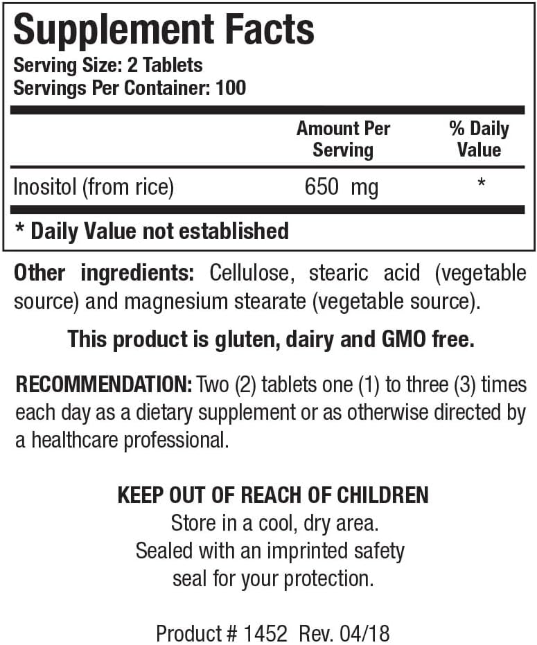 Inositol | Biotics Research® | 200 Tablets