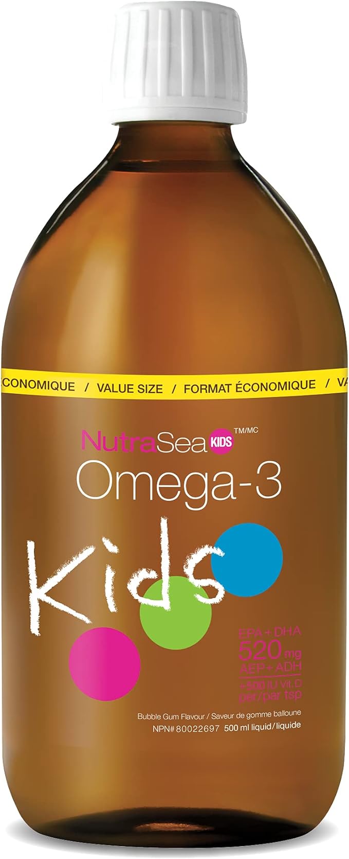 Omega-3 Kids | NutraSea® Kids™ | 16.9 fl oz (500 m) or 6.8 fl oz (200 mL)