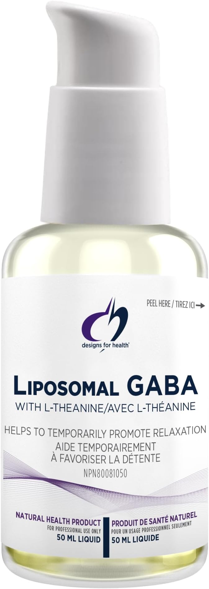 Liposomal GABA with L-Theanine | Designs For Health® | 1.7 fl oz (50 mL) Liquid