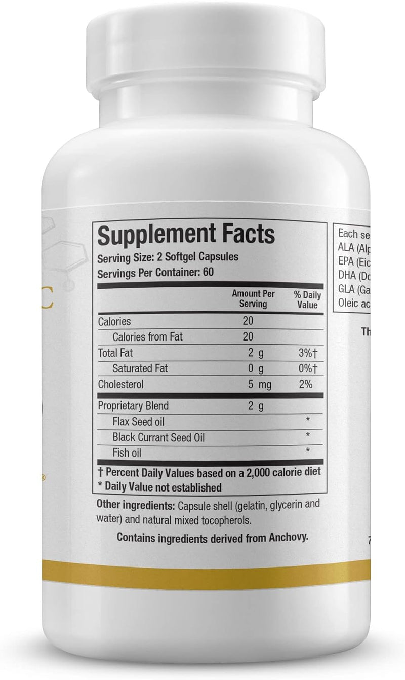 Optimal EFAs® - BC | Biotics Research® | 120 Capsules