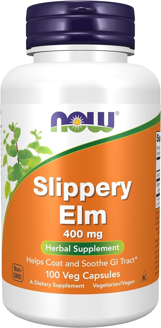 Slippery Elm 400 mg | NOW® | 100 or 250 Vegetable Capsules