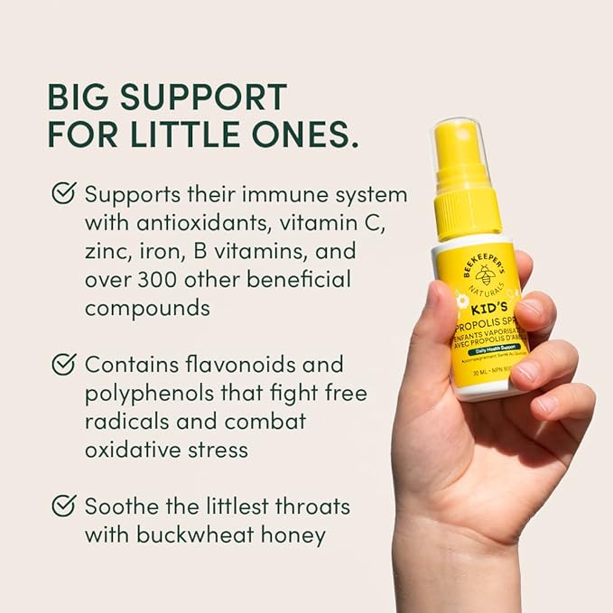 Kids Propolis Throat Spray | Beekeeper's Naturals | 1.06 oz/6 Vial Pack