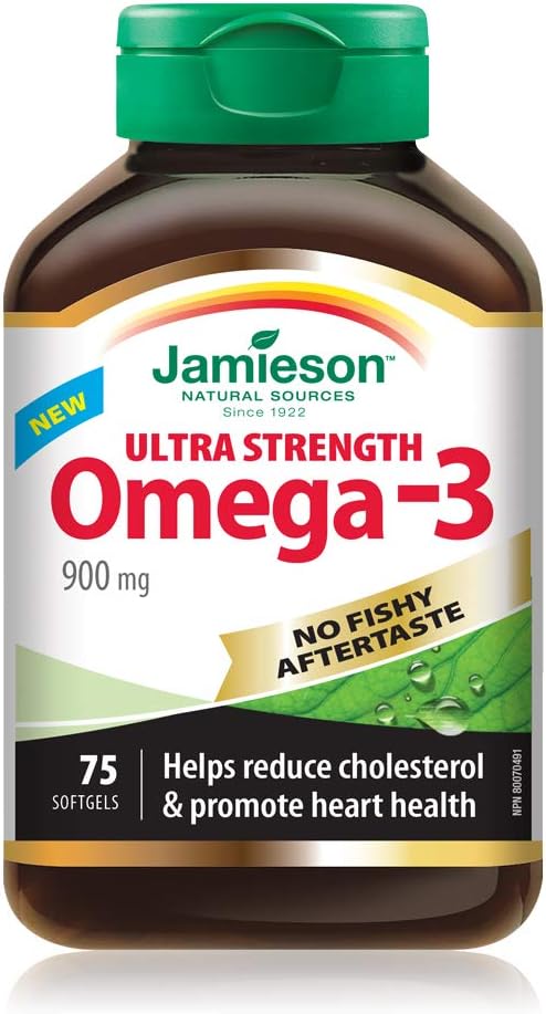 No Fishy Aftertaste (Ultra-Strength Omega-3) | Jamieson™ | 75 Softgels