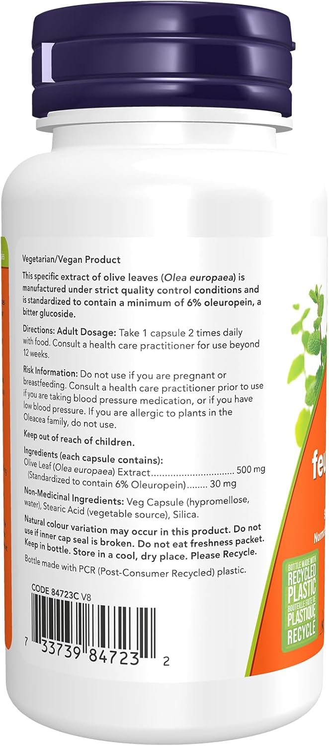 Olive Leaf Extract 500 mg | NOW® | 60 Veg Capsules