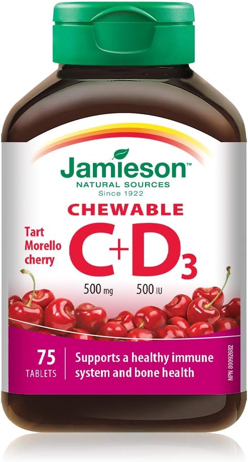 Vitamin C & Vitamin D | Jamieson™ | 75 Chewable Tablets