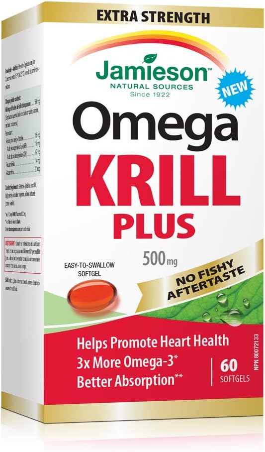 Omega Krill Plus (500 mg) | Jamieson™ | 60 Softgels