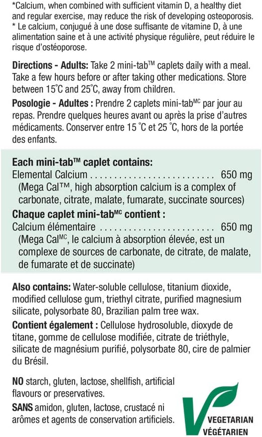 Mega Cal-Calcium | Jamieson™ | 120 Caplets