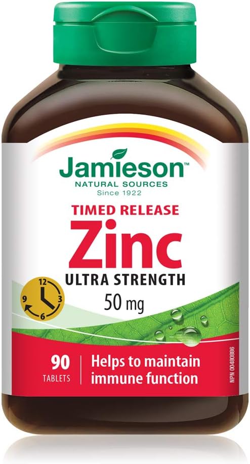 Zinc 50 mg (Timed Release) | Jamieson™ | 90 Tablets