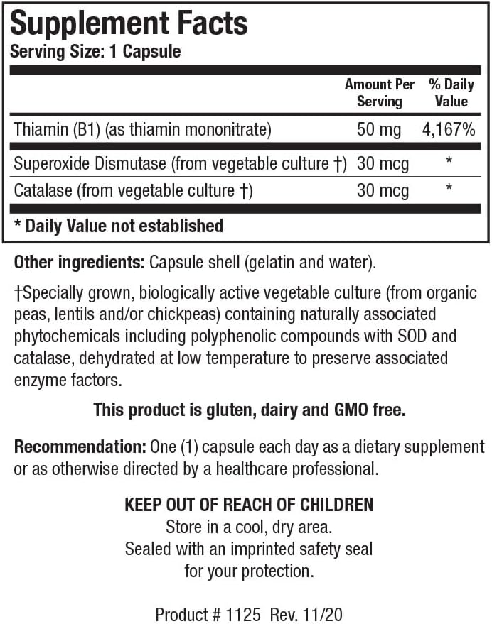 Thiamin 50™ | Biotics Research® | 90 Capsules