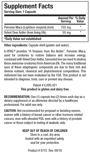 b-Vital® | Biotics Research® | 60 Capsules