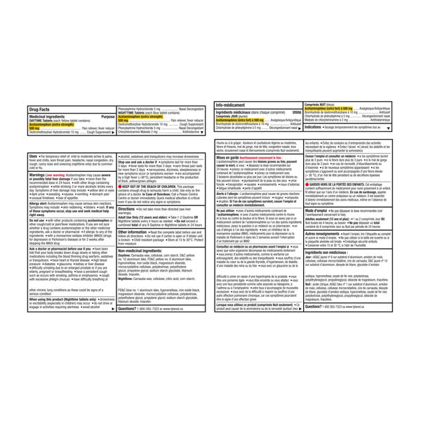 Extra Strength Flu Day/Night Eztabs | TYLENOL® | 20 Tablets