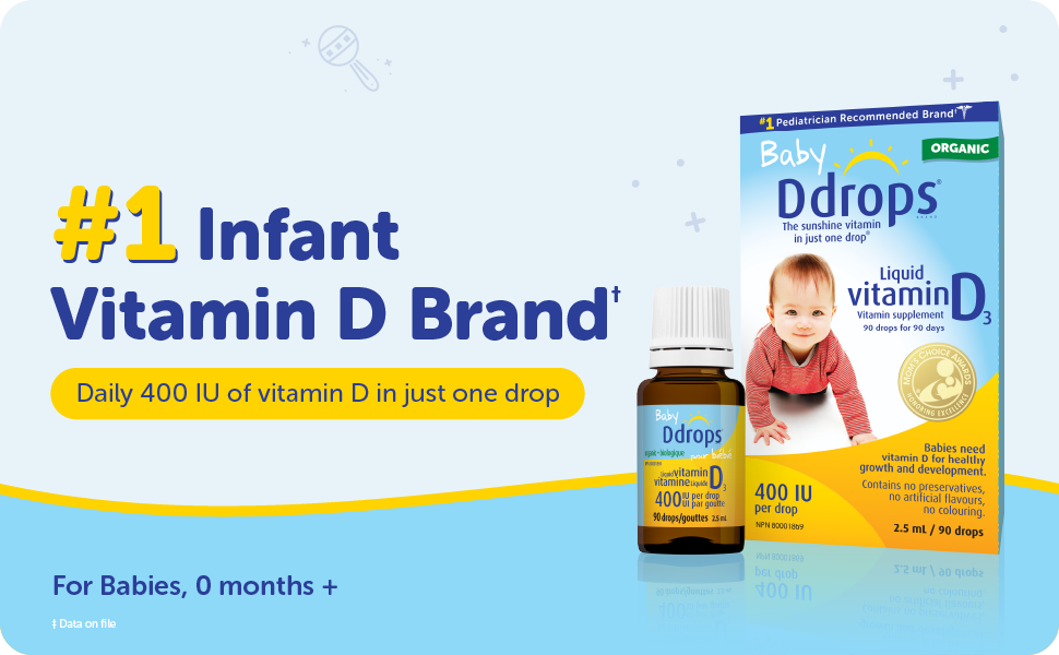 Organic Baby Ddrops 400 IU | Ddrops® | 90 drops (2.5 ml)