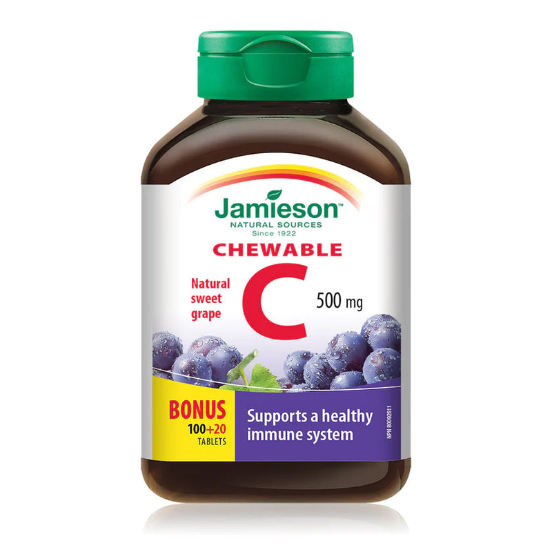 Vitamin C Chewables | Jamieson™ | 120 Chewable Tablets