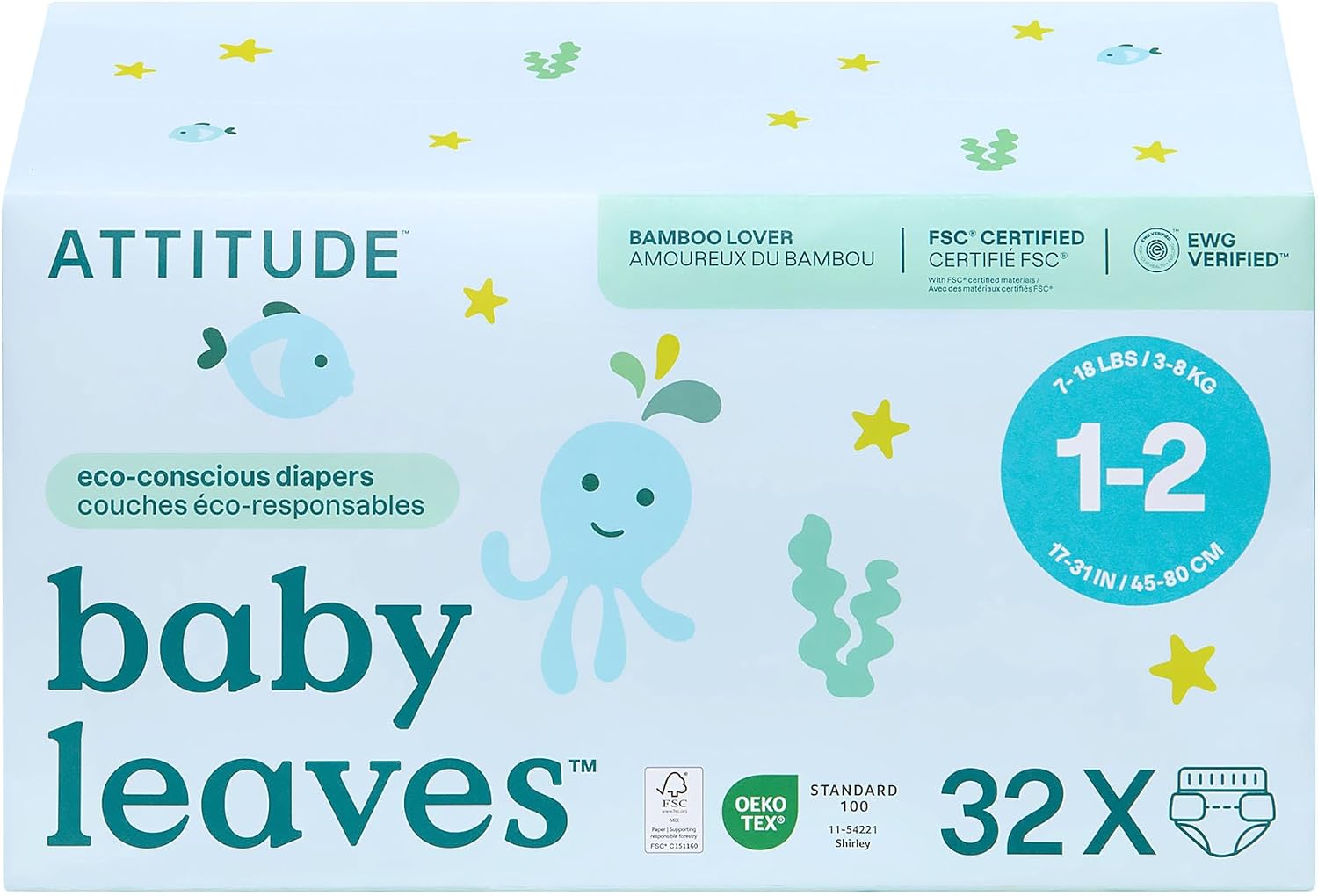 Baby Diapers | ATTITUDE® | Sizes 1–6