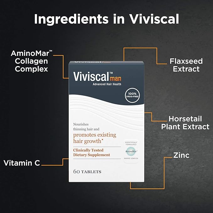 Healthy Hair Supplements for Men | Viviscal™ | 60 Tablets