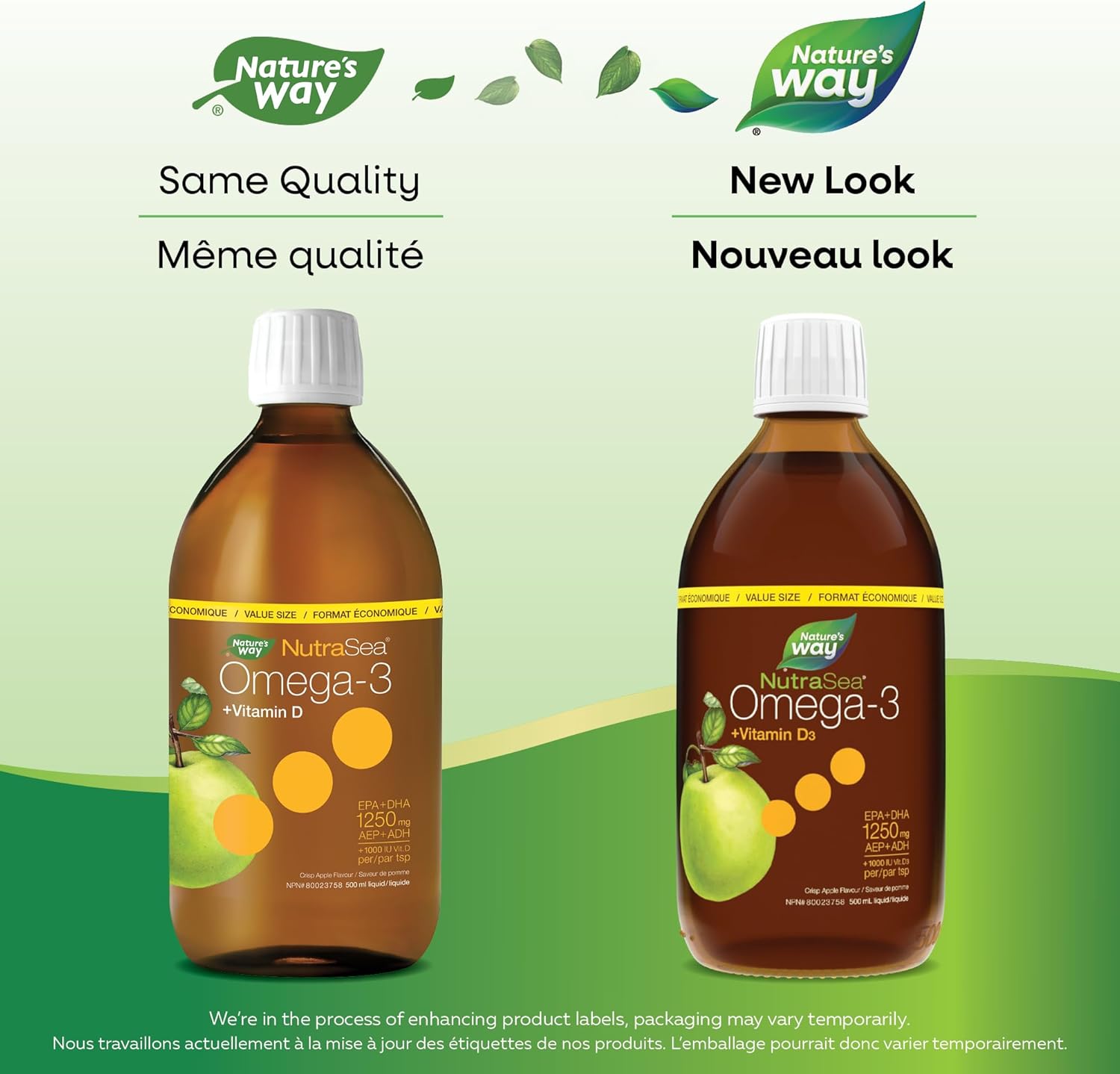 Omega-3 + Vitamin D3 | NutraSea® | 16.9 fl oz (500 mL)