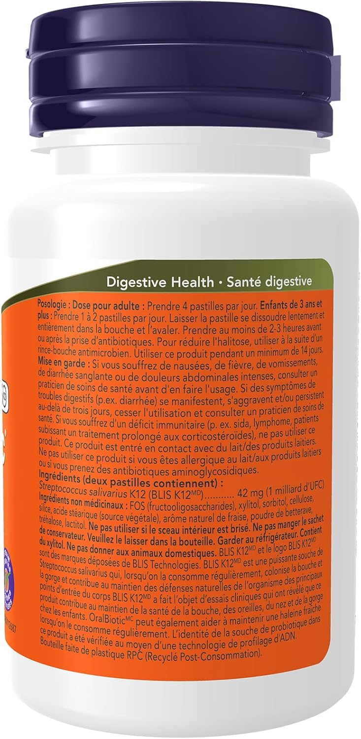 OralBiotic™ Probiotic | NOW® | 60 Lozenges