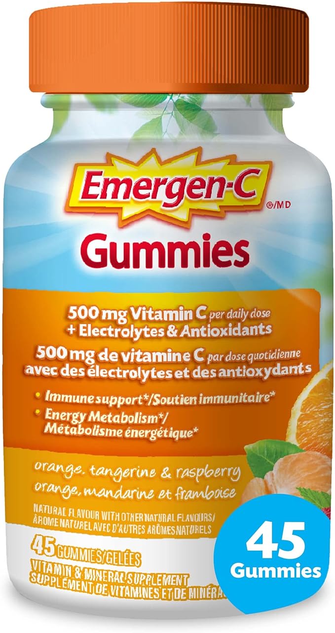 Orange, Raspberry & Tangerine | Emergen-C® | 45 Gummies