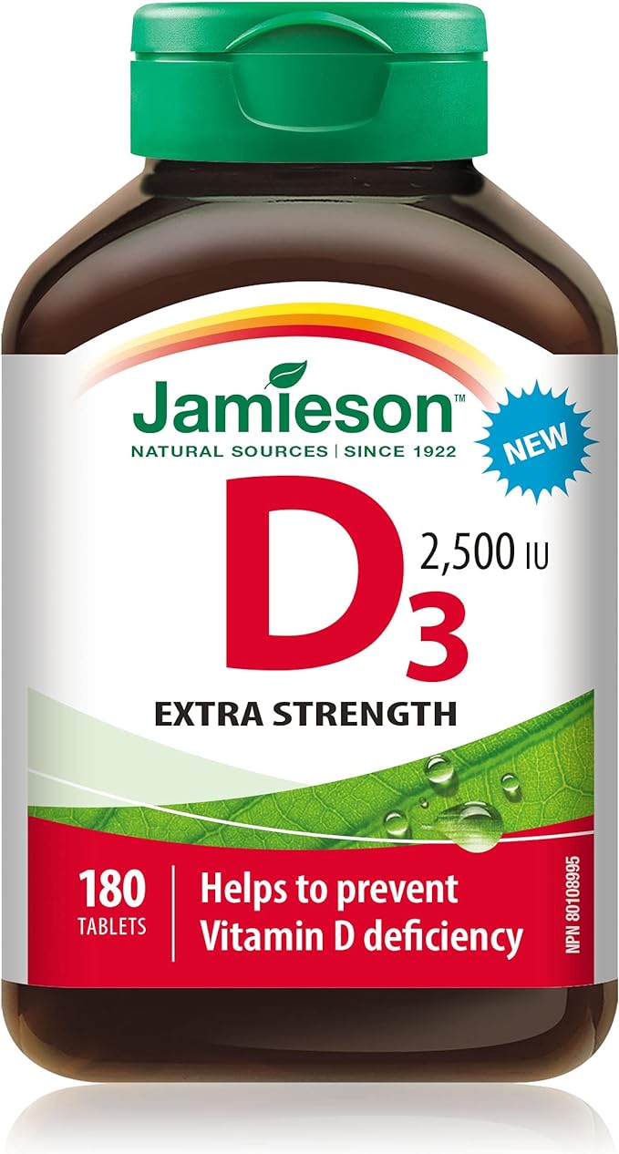 Vitamin D3 2,500 IU | Jamieson™ | 180 Tablets